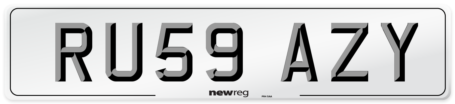 RU59 AZY Number Plate from New Reg